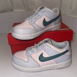 Nike Dunk Low (TDE) Size 10c football grey/ mineral teal. Brand new in box.